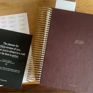 2026 Dailee Planner - Brown Leather